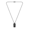 Boss Bijoux Collier Homme en Acier Noir | Homme Colliers Et Pendentifs