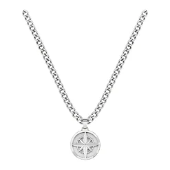 Boss Bijoux Collier Homme North 1580544 - Acier Argent | Homme Colliers Et Pendentifs