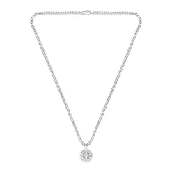 Boss Bijoux Collier Homme North 1580544 - Acier Argent | Homme Colliers Et Pendentifs