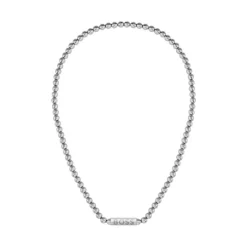 Boss Bijoux Collier Homme Sphere Metal - 1580656 Acier Argent | Homme Colliers Et Pendentifs