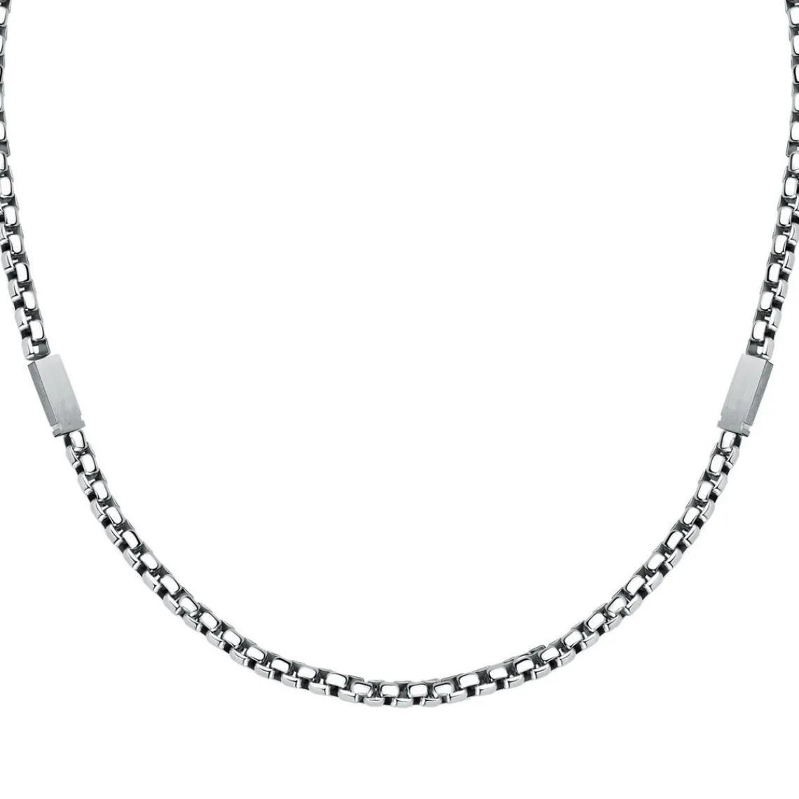 Sector Bijoux Collier Homme en acier argent | Homme Colliers Et Pendentifs
