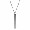 Fossil Bijoux Collier Homme Engravable - JF03988040 Acier Argent | Homme Colliers Et Pendentifs