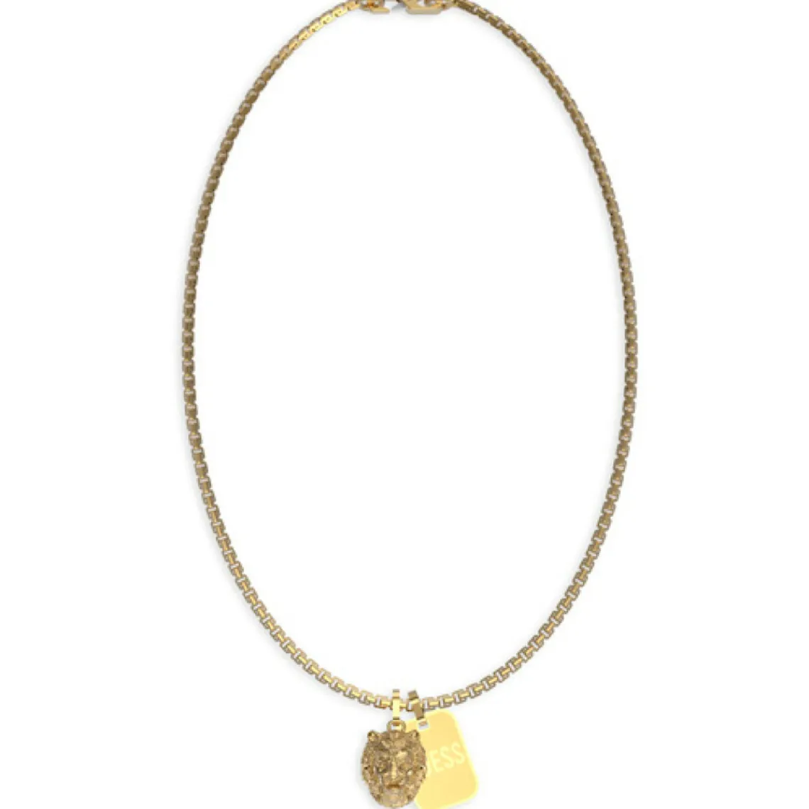 Guess Bijoux Collier homme JUMN01300JWYG - LION KING Acier Doré | Homme Colliers Et Pendentifs