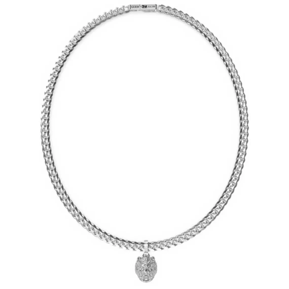 Guess Bijoux Collier Homme - JUMN01301JWST LION KING Acier Argent | Homme Colliers Et Pendentifs