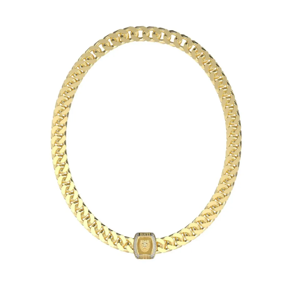 Guess Bijoux Collier Homme Lion King JUMN05004JWYG Acier Doré | Homme Colliers Et Pendentifs