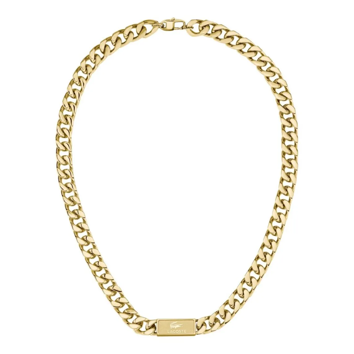 Lacoste Collier Homme Backhand - 2040434 Acier Doré | Homme Colliers Et Pendentifs
