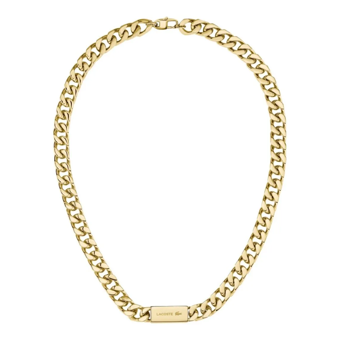 Lacoste Collier Homme Backhand - 2040434 Acier Doré | Homme Colliers Et Pendentifs