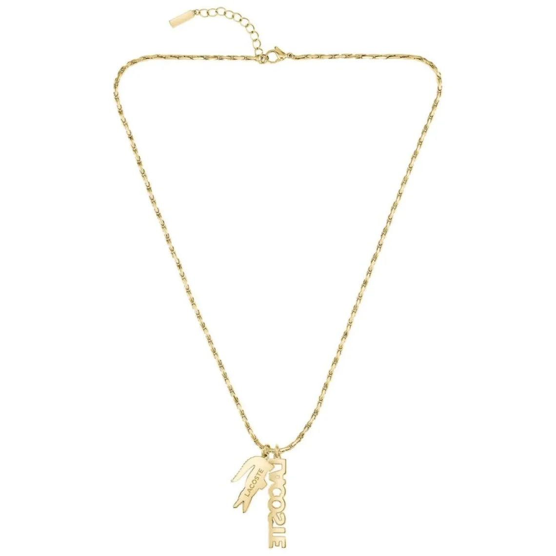 Lacoste Collier Homme Umpire - 2040488 Acier Doré, Vert | Homme Colliers Et Pendentifs