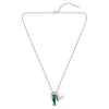 Lacoste Collier Homme Umpire - 2040453 Acier Argent, Vert | Homme Colliers Et Pendentifs