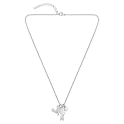 Lacoste Collier Homme Umpire - 2040453 Acier Argent, Vert | Homme Colliers Et Pendentifs