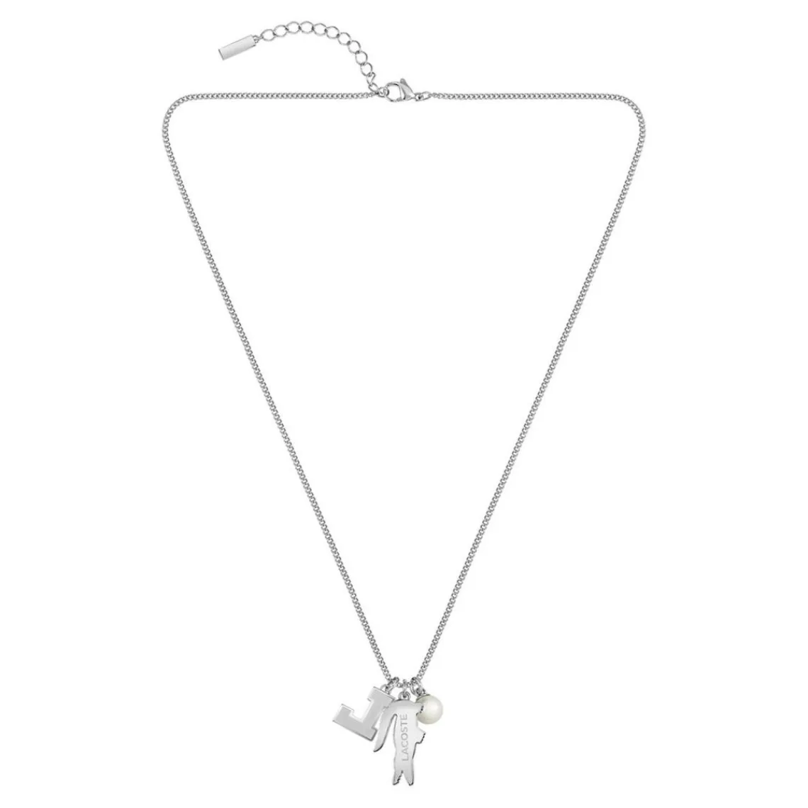 Lacoste Collier Homme Umpire - 2040453 Acier Argent, Vert | Homme Colliers Et Pendentifs