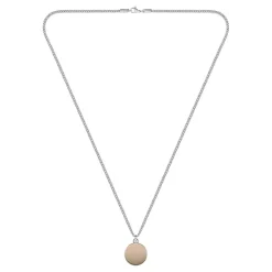Lacoste Collier Homme Vigor - 2040447 Acier Argent, Marron | Homme Colliers Et Pendentifs