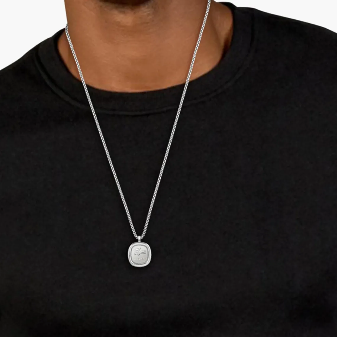 Lacoste Collier Homme Vigor - 2040410 Acier Argent | Homme Colliers Et Pendentifs
