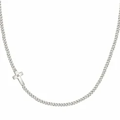 Morellato Bijoux Collier Homme Morellato - SKR62 CROSS Acier Argent | Homme Colliers Et Pendentifs
