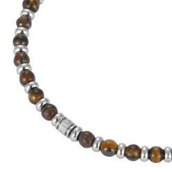 Redskins Collier Homme Bijoux - 285805 Pierre Marron | Homme Colliers Et Pendentifs