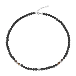 Redskins Collier Homme Bijoux - 285802 Pierre Noir | Homme Colliers Et Pendentifs