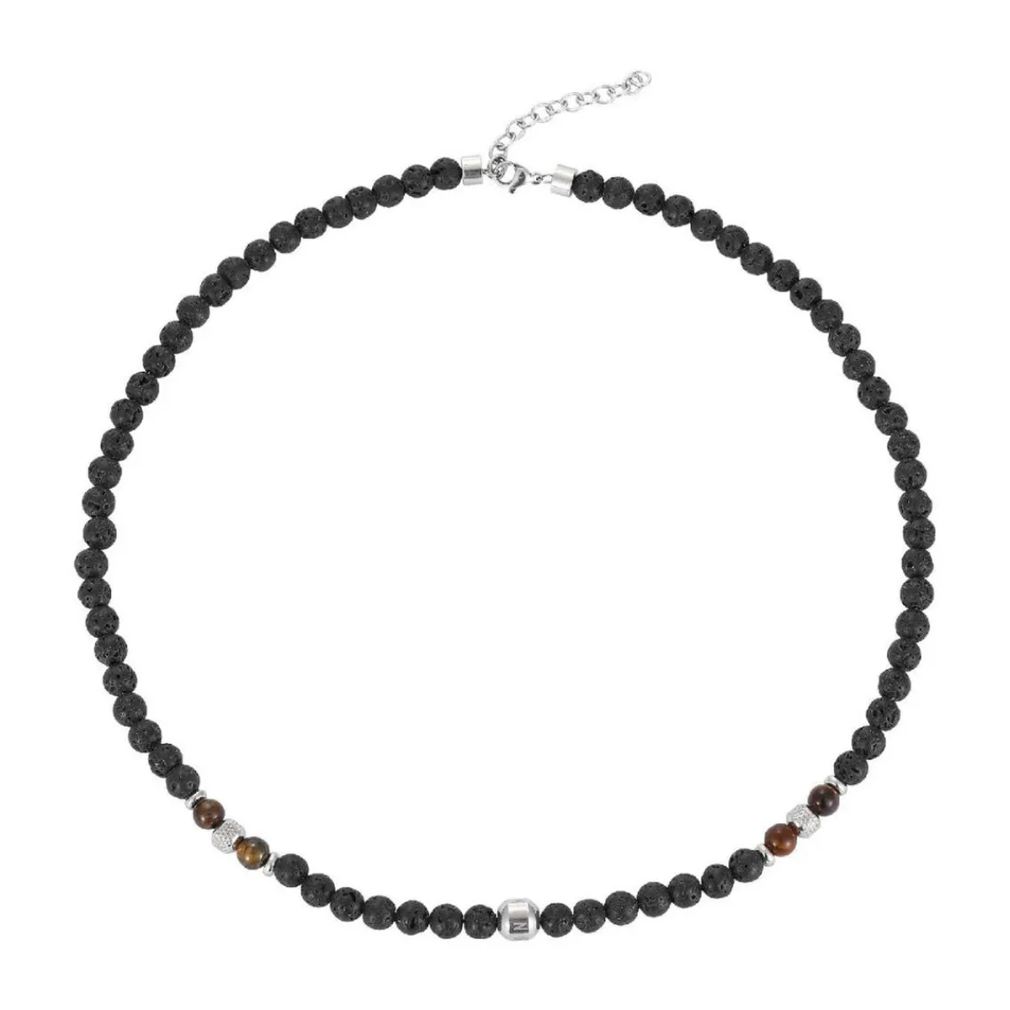 Redskins Collier Homme Bijoux - 285802 Pierre Noir | Homme Colliers Et Pendentifs