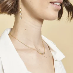 Kosma Paris Collier Kira Doré & Topaz | Femme Collier Et Pendentif