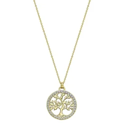 Lotus Silver Collier TREE OF LIFE LP1746-1-2 - Collier Pendentif Ajouré Arbre de vie Femme | Femme Collier Et Pendentif