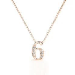 MYC-Paris Collier Number 6 Or Rose | Femme Collier Et Pendentif
