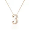 MYC-Paris Collier Number 3 Or Rose | Femme Collier Et Pendentif