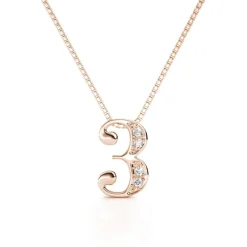 MYC-Paris Collier Number 3 Or Rose | Femme Collier Et Pendentif