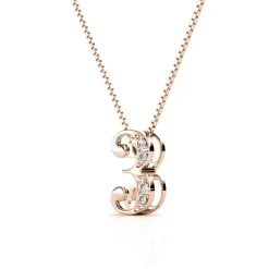 MYC-Paris Collier Number 3 Or Rose | Femme Collier Et Pendentif