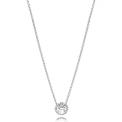 Pandora Collier Timeless Halo Scintillant Rond | Femme Collier Et Pendentif
