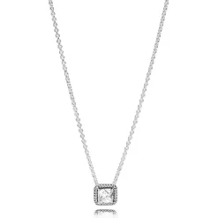 Pandora Collier Timeless Halo Scintillant Carré | Femme Collier Et Pendentif