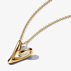 Pandora Collier pendentif cœur plaqué or 14 carats | Femme Collier Et Pendentif