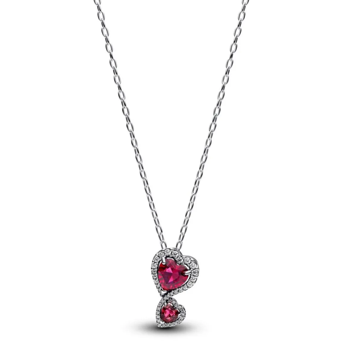 Pandora Collier à Pendentif Cœurs Halo Rouge | Femme Collier Et Pendentif