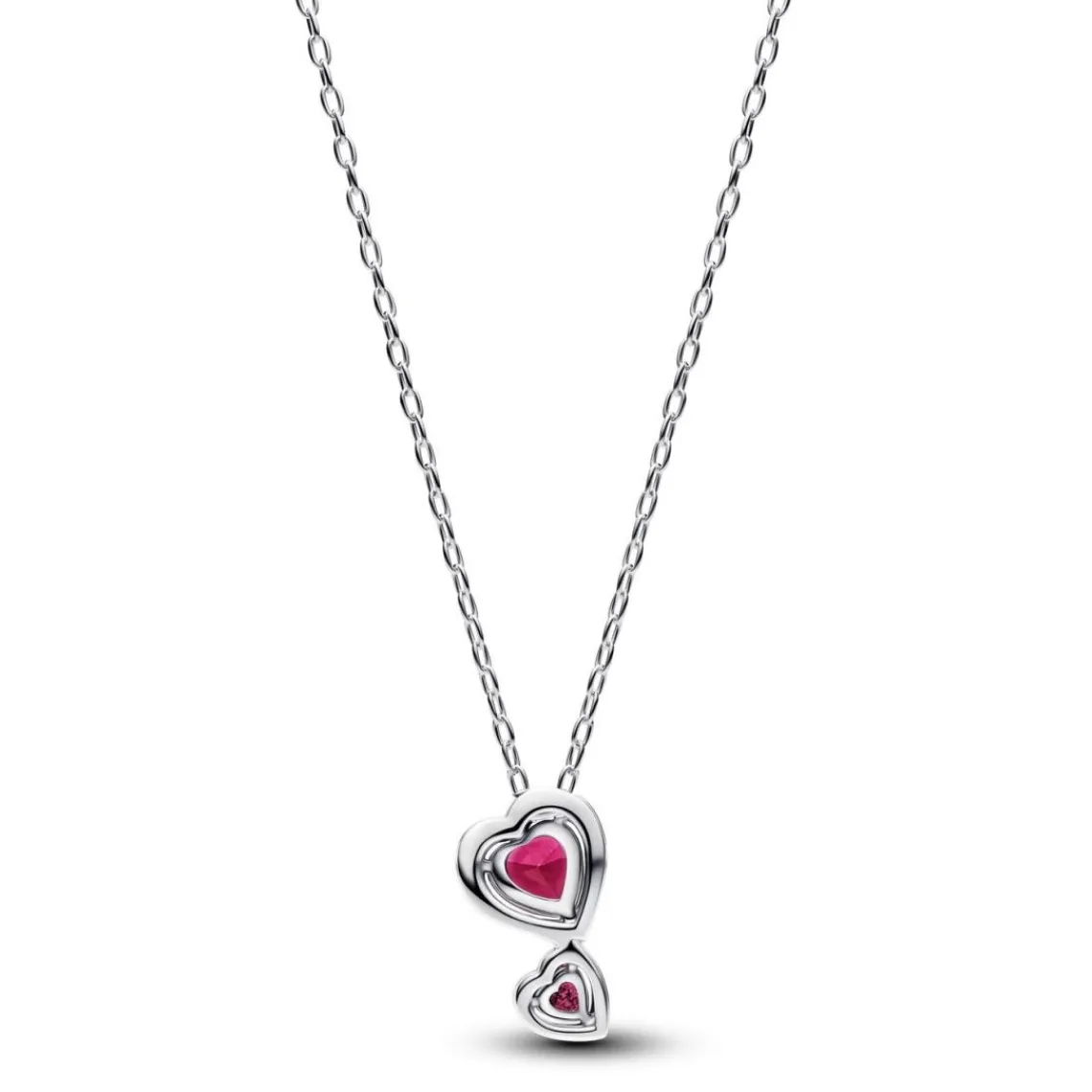 Pandora Collier à Pendentif Cœurs Halo Rouge | Femme Collier Et Pendentif
