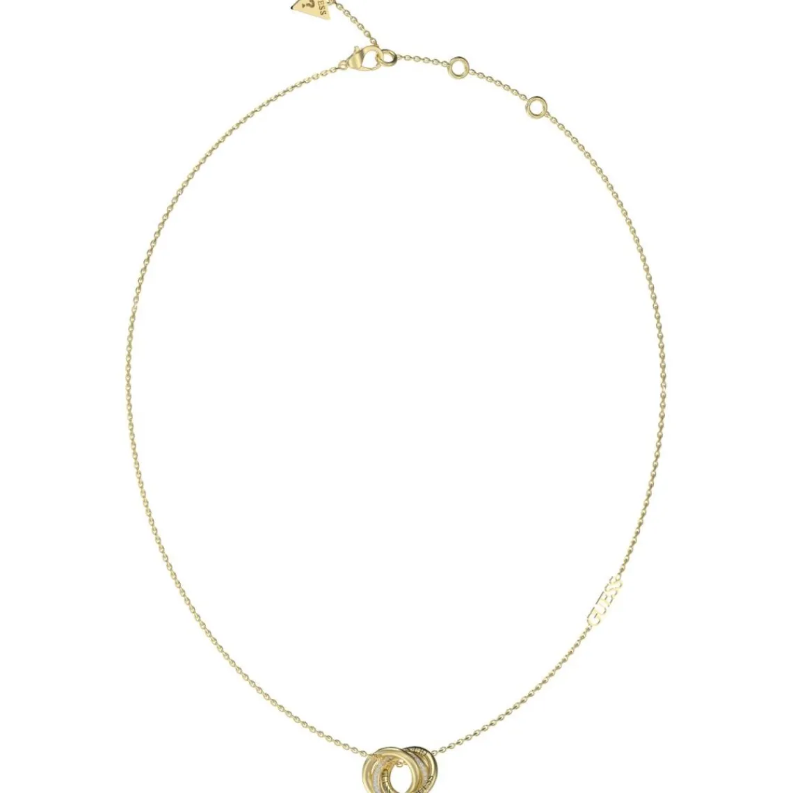 Guess Bijoux Collier Perfect Acier Doré Mini Liens | Femme Collier Et Pendentif