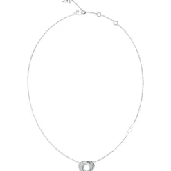 Guess Bijoux Collier Perfect Acier Rhodié Mini Liens | Femme Collier Et Pendentif