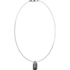 Guess Bijoux Collier Racer Tag Acier Rhodié, Fibre De Carbone Et Émail | Homme Colliers Et Pendentifs