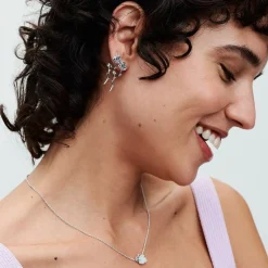 Pandora Collier Rose Épanouie Blanche | Femme Collier Et Pendentif