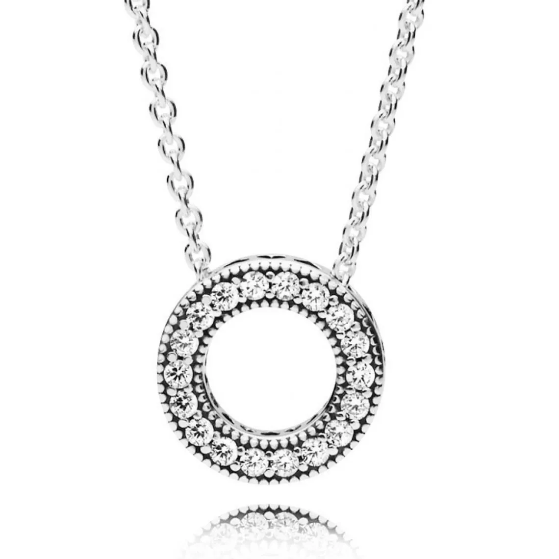 Pandora Collier Signature Cercle Pavé | Femme Collier Et Pendentif