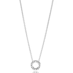 Pandora Collier Signature Cercle Pavé | Femme Collier Et Pendentif