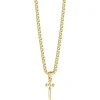 Guess Bijoux Collier South Alameda Acier Doré Et Pampille Dague 66 cm | Homme Colliers Et Pendentifs