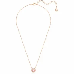 Swarovski Bijoux Collier Swarovski 5514488 - Collier métal rose médaille strass Femme | Femme Collier Et Pendentif