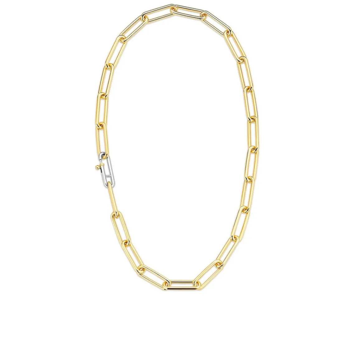 Ti Sento Collier 3937SY - argent doré grandes mailles rectangulaires Femme | Femme Collier Et Pendentif