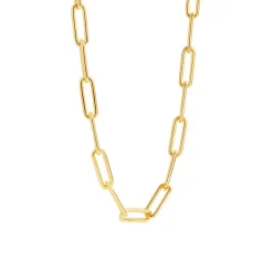 Ti Sento Collier 3937SY - argent doré grandes mailles rectangulaires Femme | Femme Collier Et Pendentif