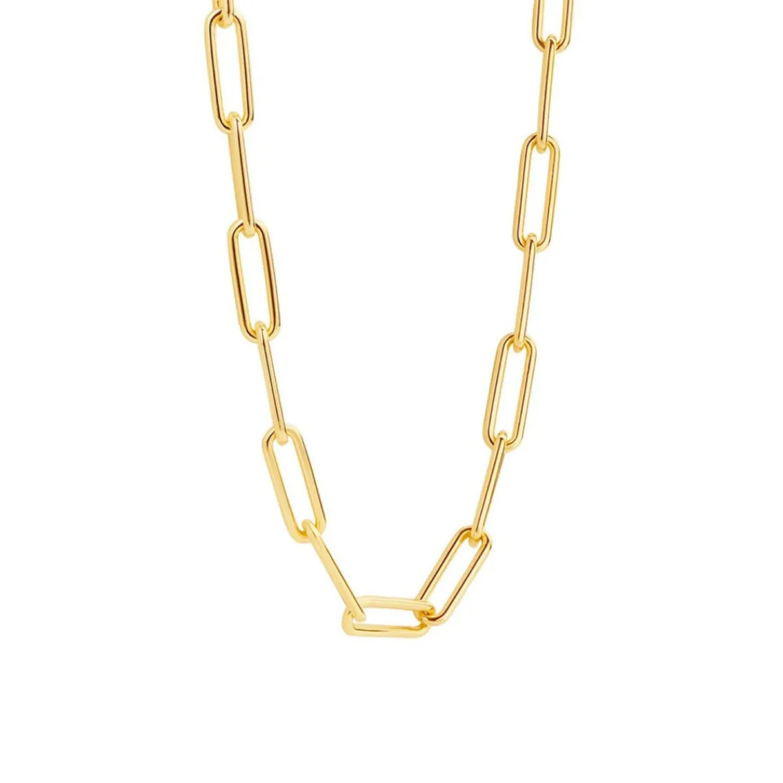 Ti Sento Collier 3937SY - argent doré grandes mailles rectangulaires Femme | Femme Collier Et Pendentif