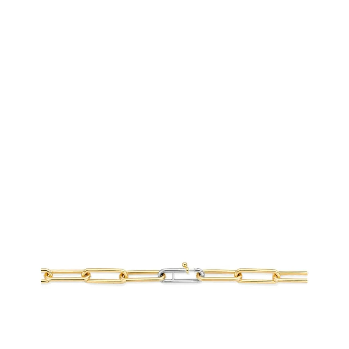 Ti Sento Collier 3937SY - argent doré grandes mailles rectangulaires Femme | Femme Collier Et Pendentif