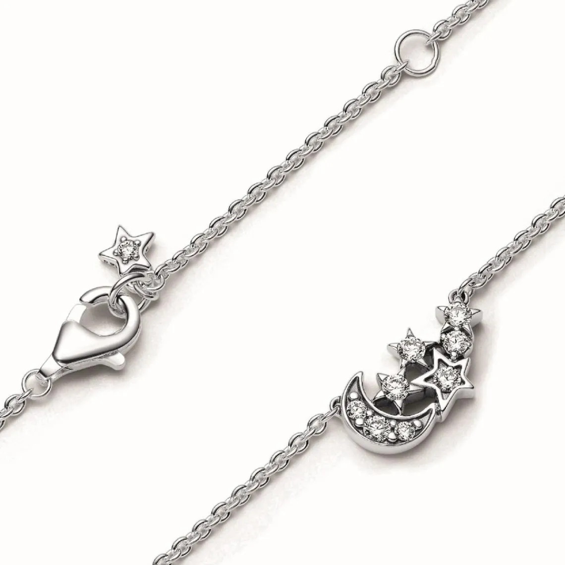 Pandora Collier Étoile et Lune Scintillantes | Femme Collier Et Pendentif