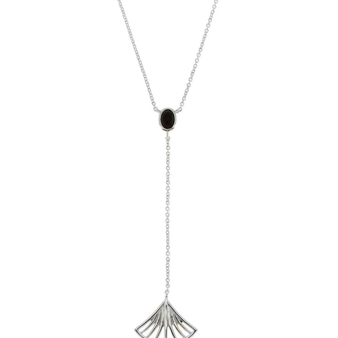 Kosma Paris Collier Y Arielle Argenté & Onyx Noir | Femme Collier Et Pendentif