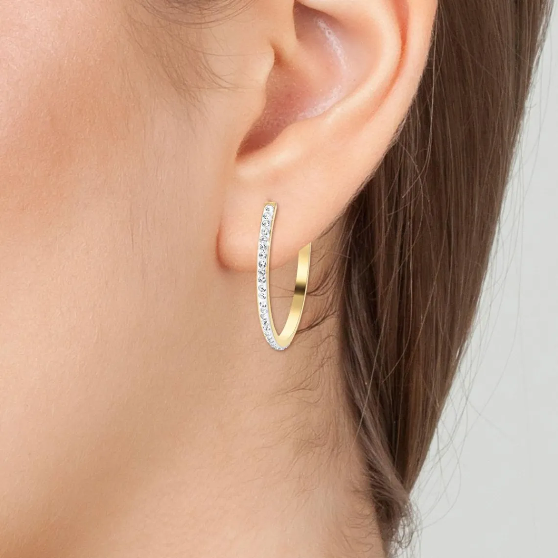Angèle M Bijoux Créoles Angèle M B2103-DORE | Femme Boucles D'Oreilles