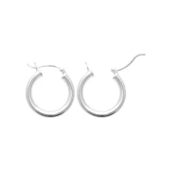 Maison de la Bijouterie Créoles femme argent 2 mm - Z30Y0 | Femme Boucles D'Oreilles