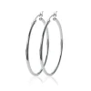 Maison de la Bijouterie Créoles femme argent rhodié 5 mm - WUU50 | Femme Boucles D'Oreilles