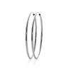 Maison de la Bijouterie Créoles femme argent rhodié 5 mm - W0YY50 | Femme Boucles D'Oreilles